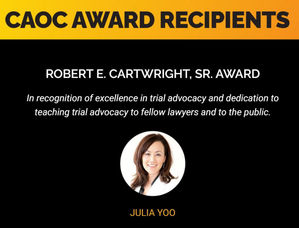 Julia Yoo award announcement
