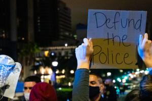 San Diego defund the police protest 