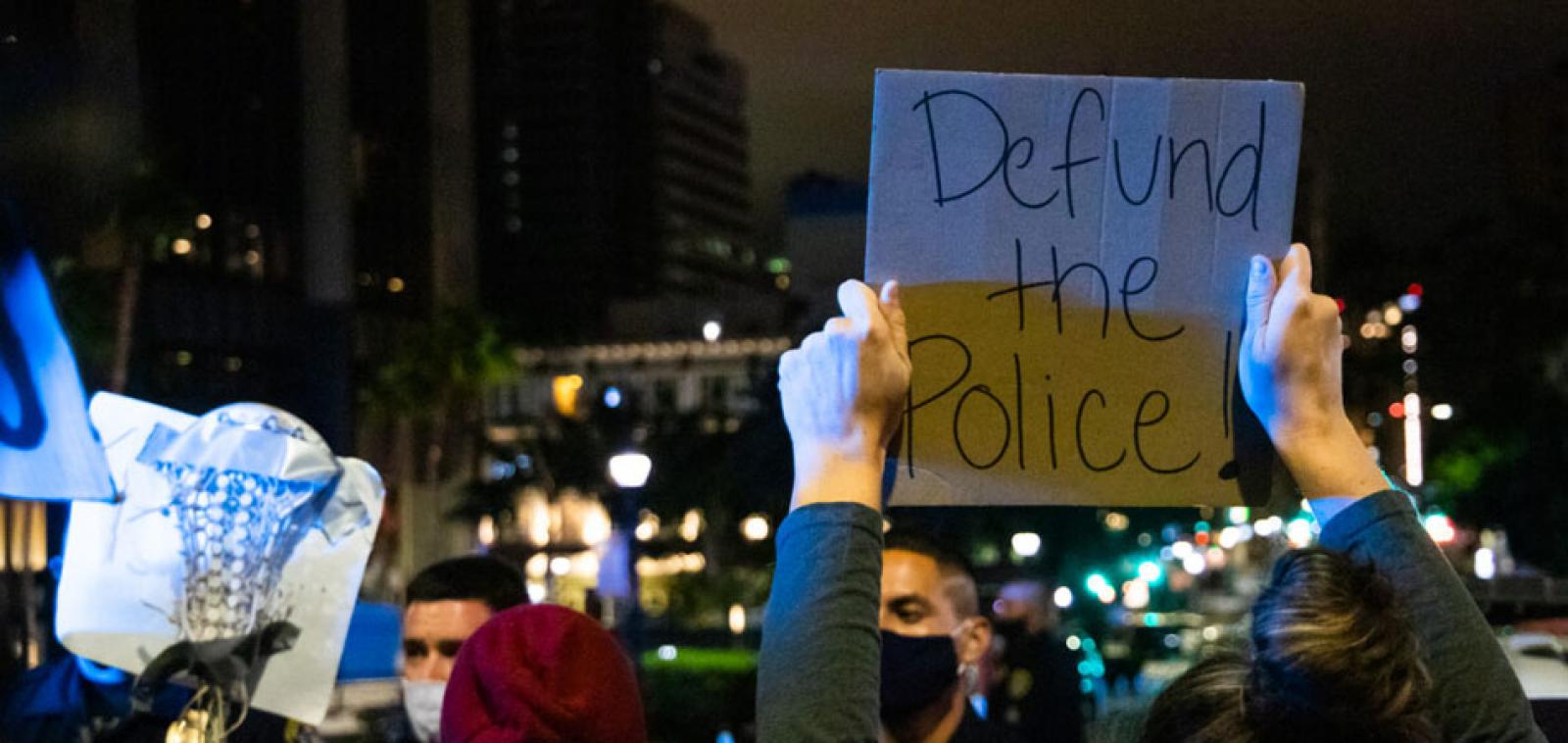 San Diego defund the police protest 